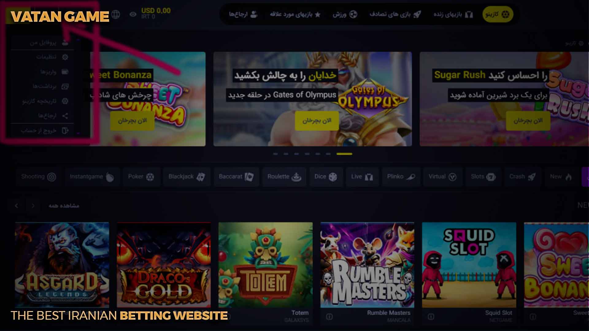 پروفایل من در سایت وطن گیم